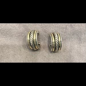 David Yurman Cable Collections gold and silver hoop